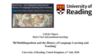 HoLLTnet International Meeting "Bi/Multilingualism and the History of Language Learning and Teaching"
